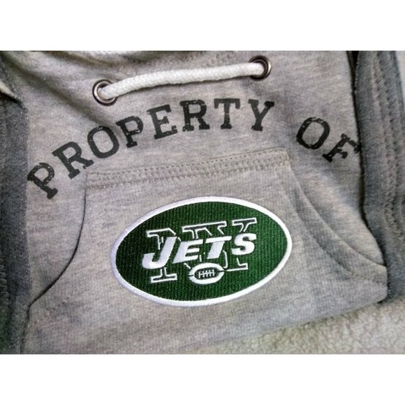 NEW YORK JETS LICENCED NFL GREY HOODIE POUCH POCKET FANWARE PURSE  W/Tags - Picture 4 of 12